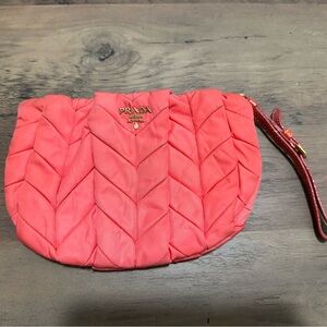 Prada Quilted Wristlet Clutch